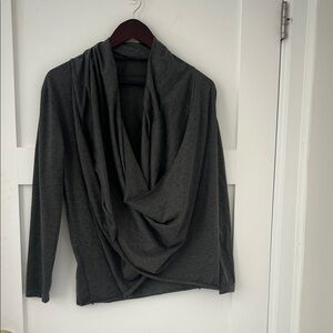 Charcoal Cowl Neck Women's Top